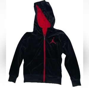 Jordan Black & Red Kids Hooded Zip-Up Jacket